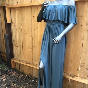 Gorgeous Jodifl off shoulder maxi dress!